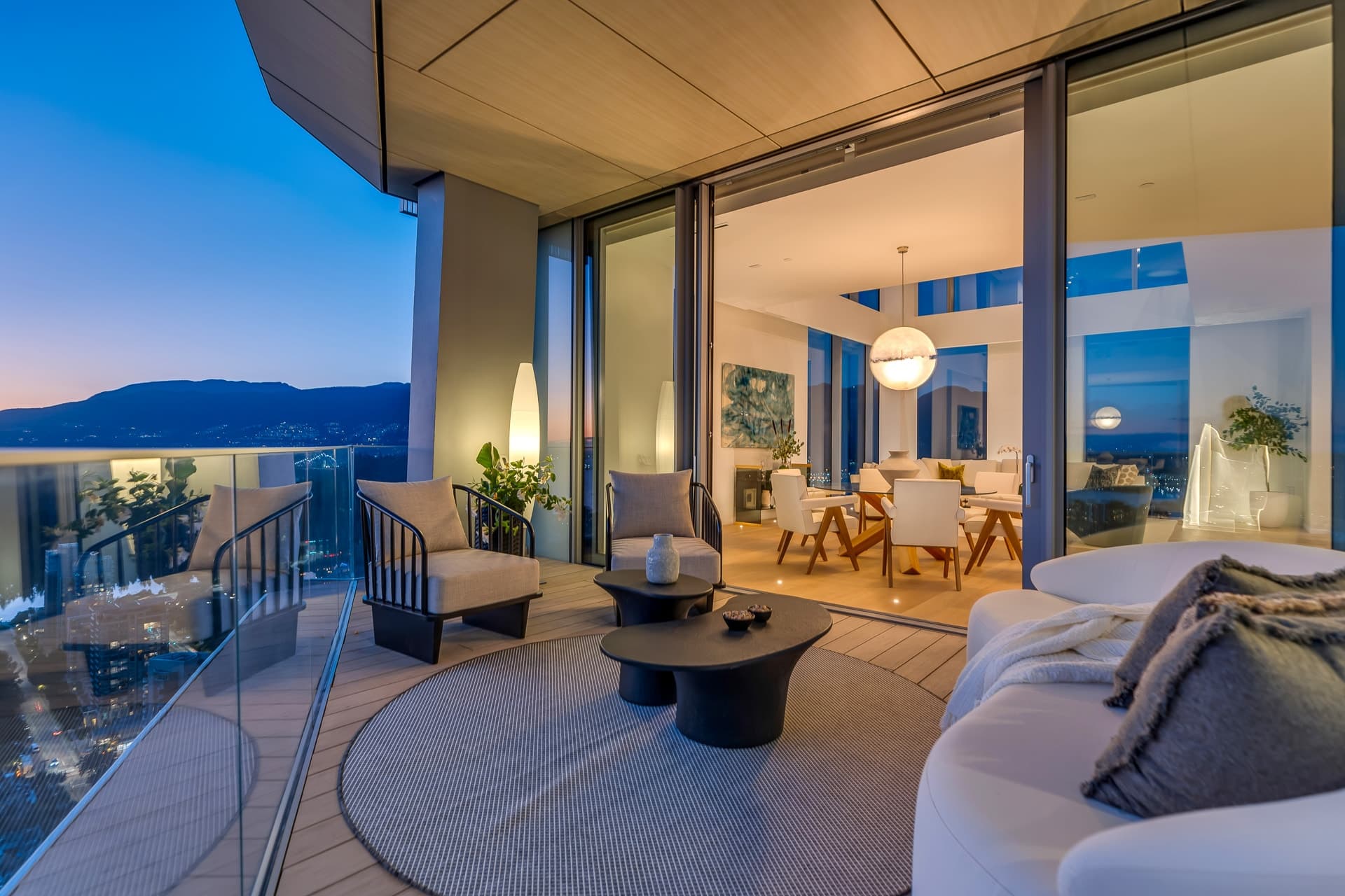 Alberni Penthouse Vancouver - Twilight Real Estate Photography